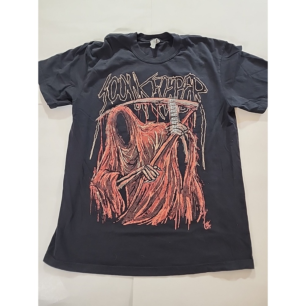 Soulkeeper Reaper Two Sided T-Shirt Black 100% Cotton Large Comfort Colors Tag